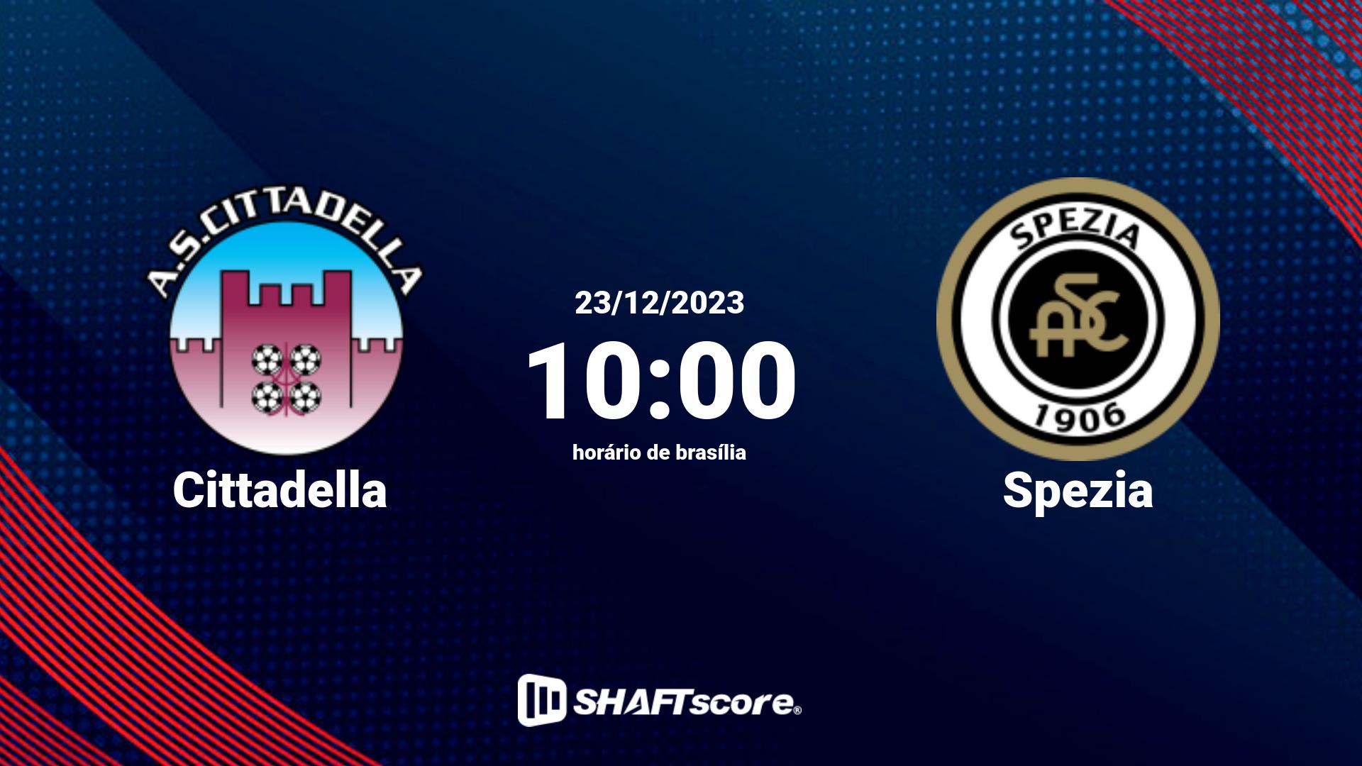 Estatísticas do jogo Cittadella vs Spezia 23.12 10:00