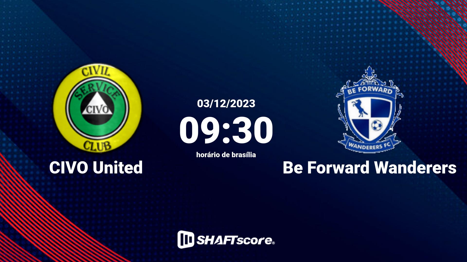 Estatísticas do jogo CIVO United vs Be Forward Wanderers 03.12 09:30