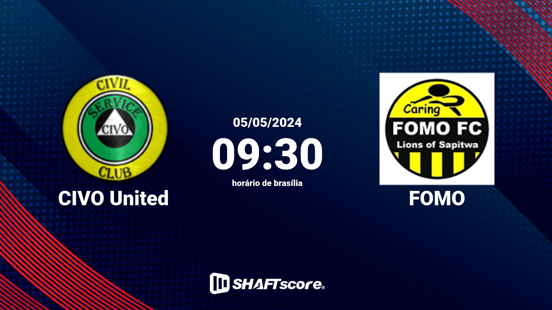 Estatísticas do jogo CIVO United vs FOMO 05.05 09:30