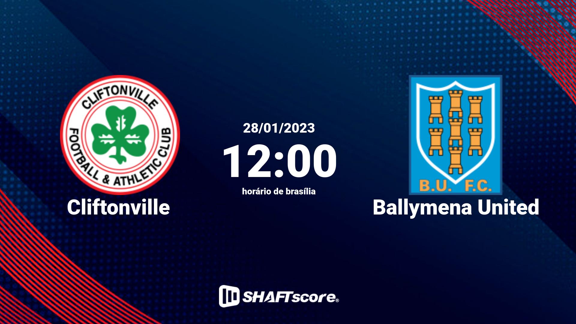 Estatísticas do jogo Cliftonville vs Ballymena United 28.01 12:00