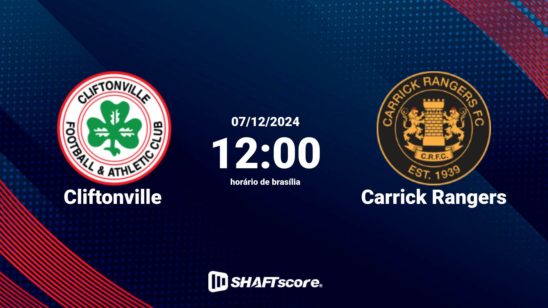 Estatísticas do jogo Cliftonville vs Carrick Rangers 07.12 12:00