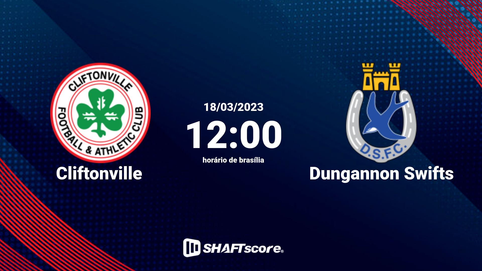 Estatísticas do jogo Cliftonville vs Dungannon Swifts 18.03 12:00