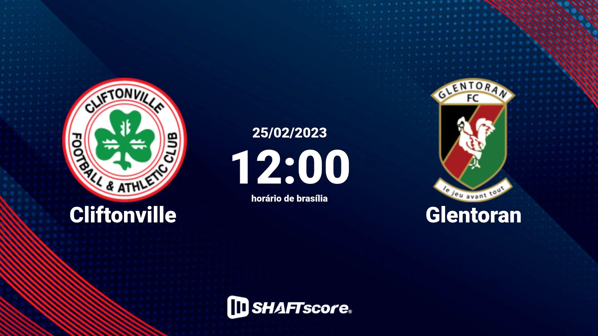 Estatísticas do jogo Cliftonville vs Glentoran 25.02 12:00