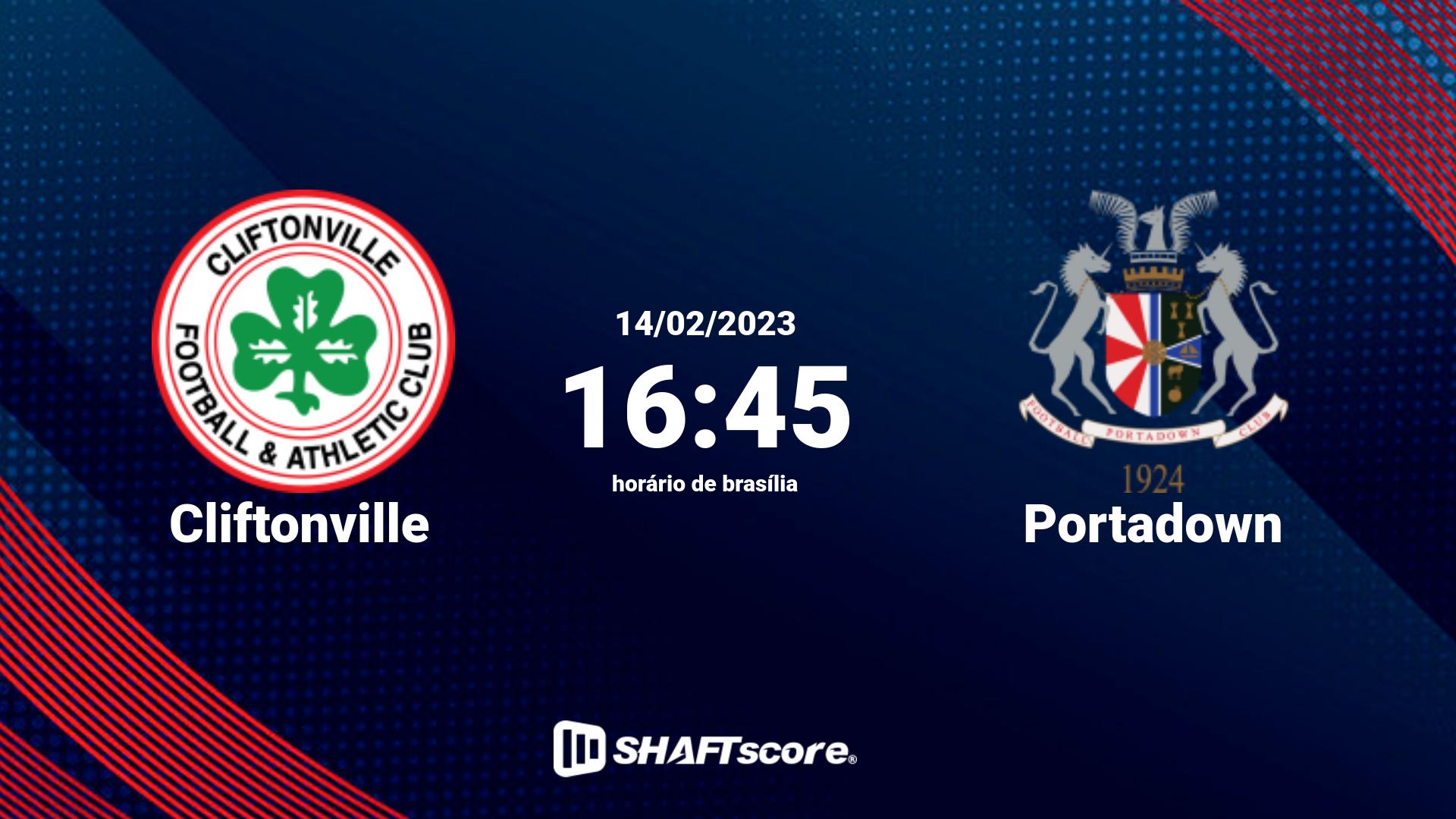 Estatísticas do jogo Cliftonville vs Portadown 14.02 16:45