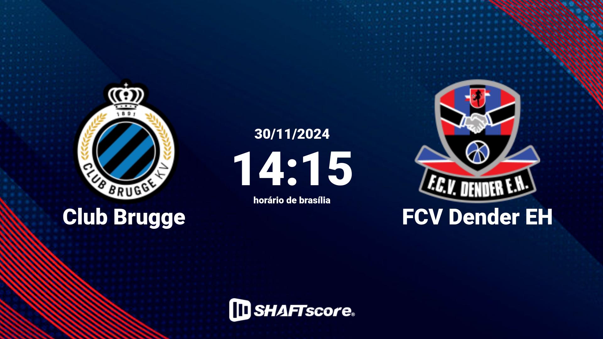 Estatísticas do jogo Club Brugge vs FCV Dender EH 30.11 14:15