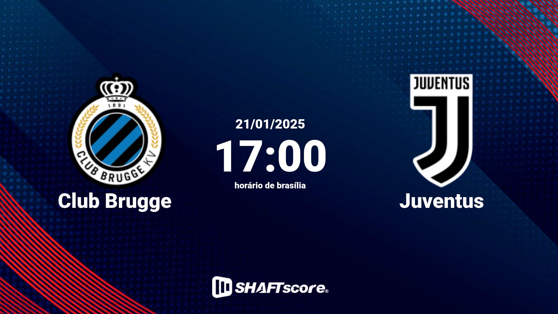 Estatísticas do jogo Club Brugge vs Juventus 21.01 17:00