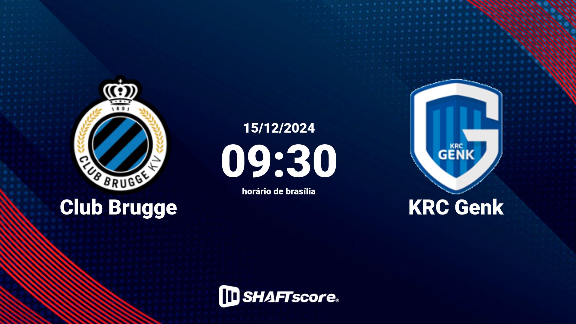 Estatísticas do jogo Club Brugge vs KRC Genk 15.12 09:30