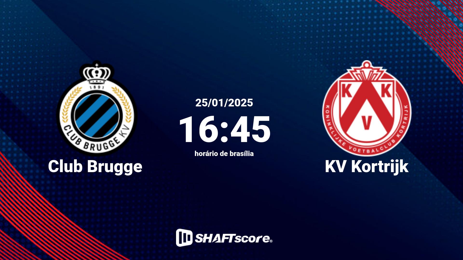 Estatísticas do jogo Club Brugge vs KV Kortrijk 25.01 16:45