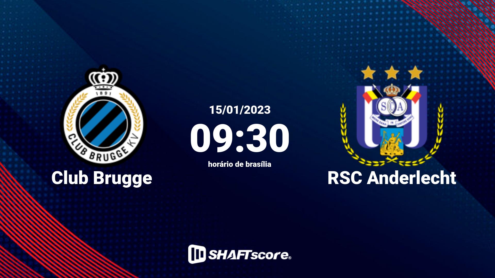 Estatísticas do jogo Club Brugge vs RSC Anderlecht 15.01 09:30