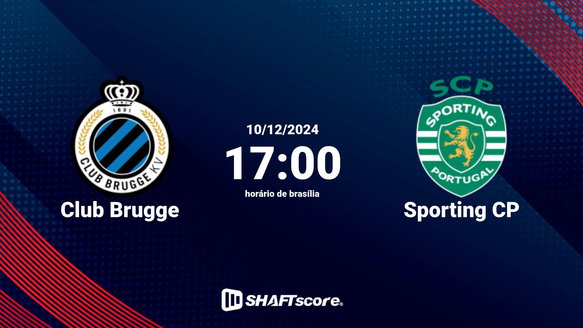 Estatísticas do jogo Club Brugge vs Sporting CP 10.12 17:00