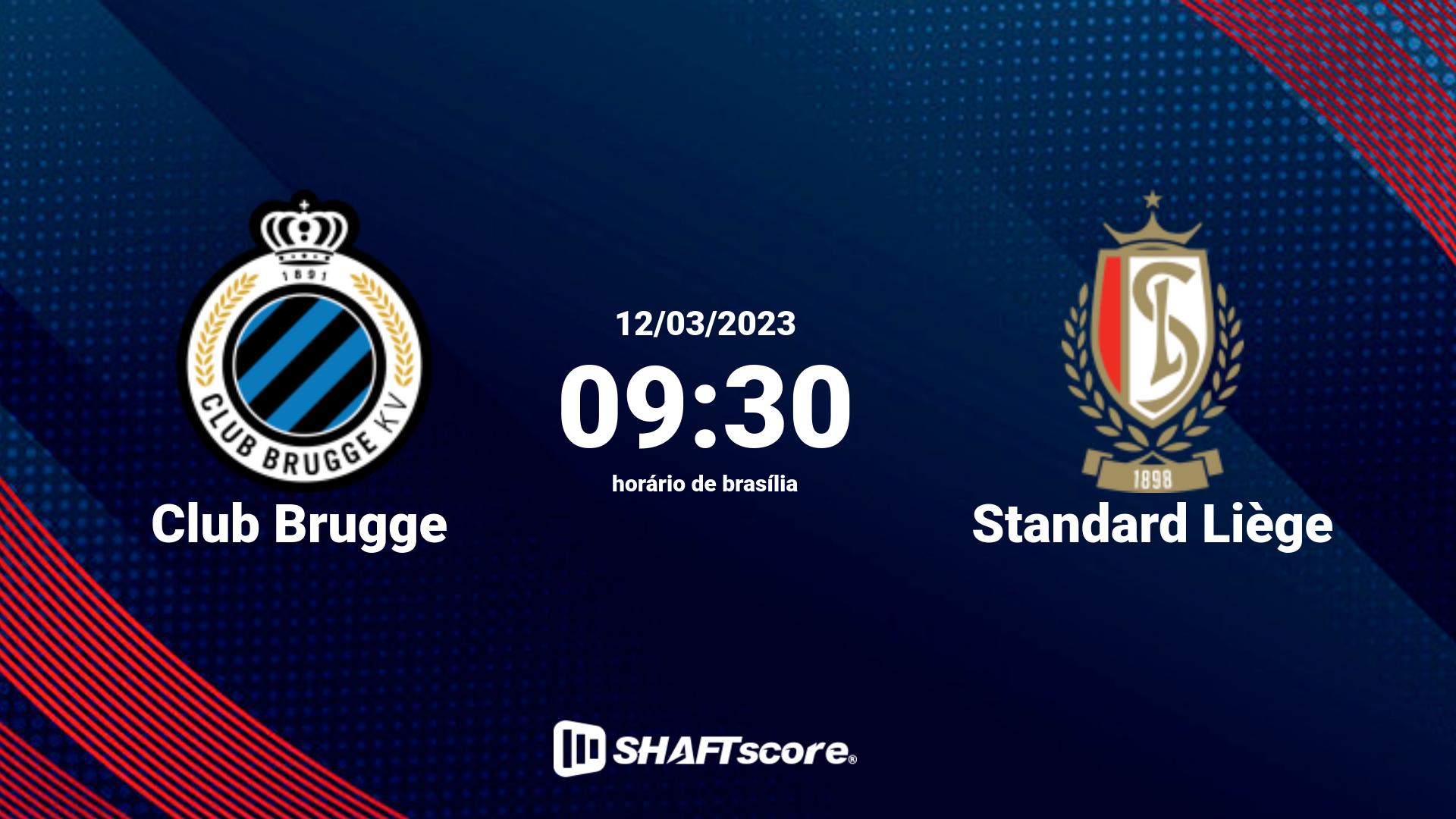 Estatísticas do jogo Club Brugge vs Standard Liège 12.03 09:30