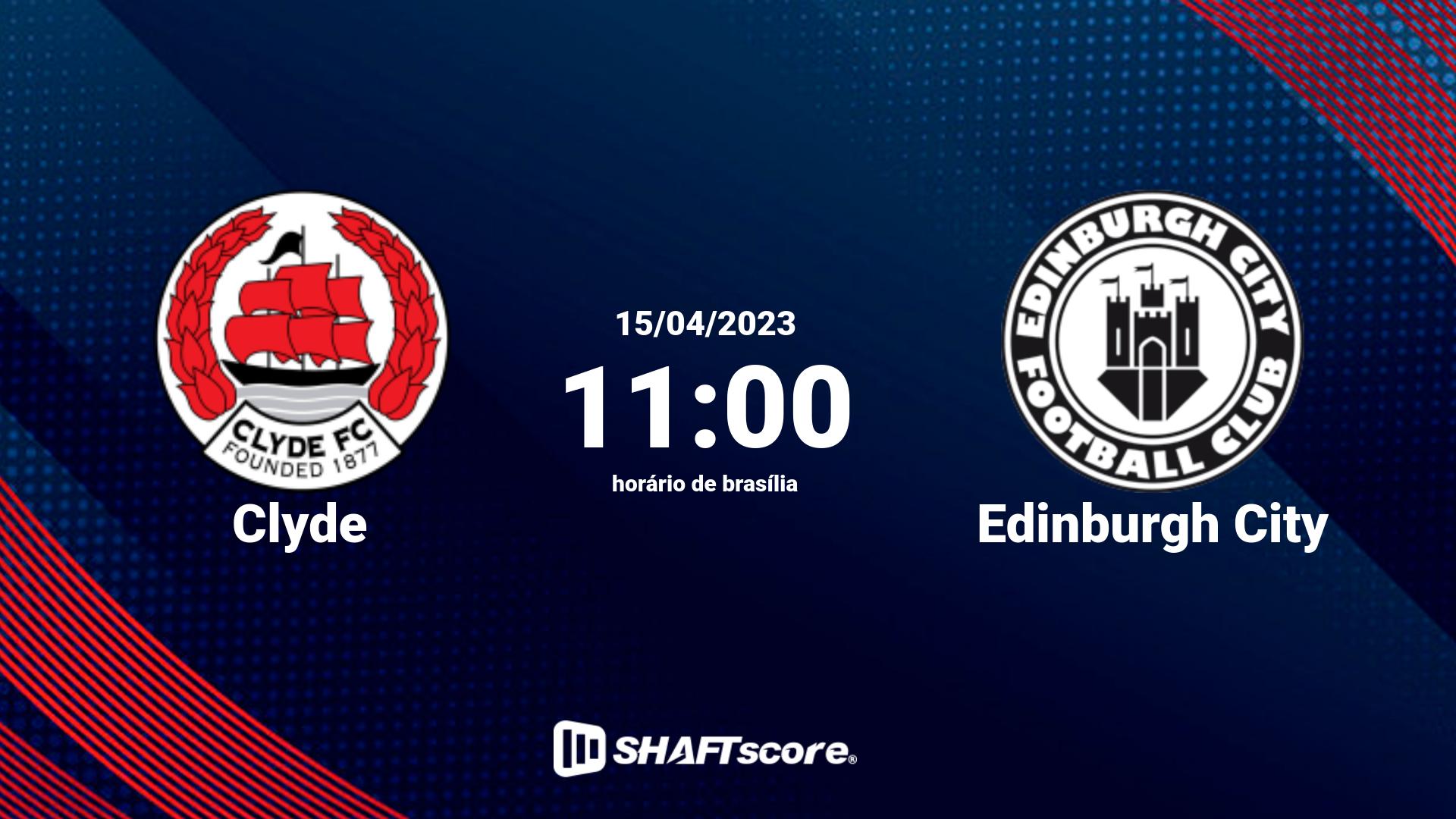 Estatísticas do jogo Clyde vs Edinburgh City 15.04 11:00