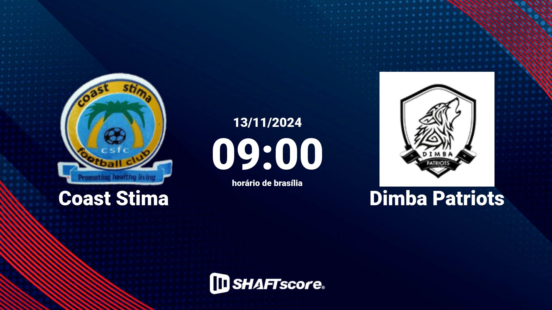 Estatísticas do jogo Coast Stima vs Dimba Patriots 13.11 09:00