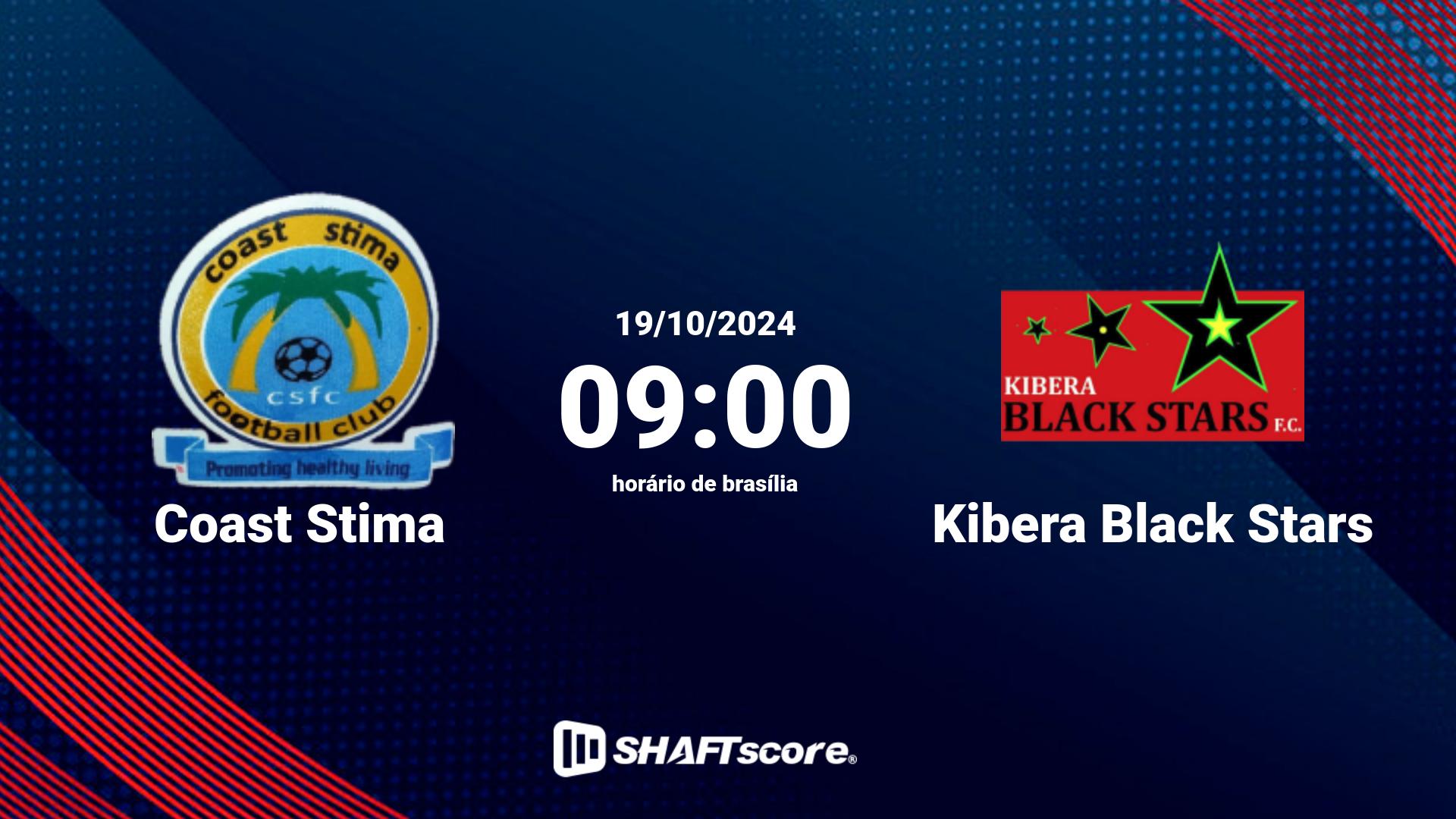 Estatísticas do jogo Coast Stima vs Kibera Black Stars 19.10 09:00