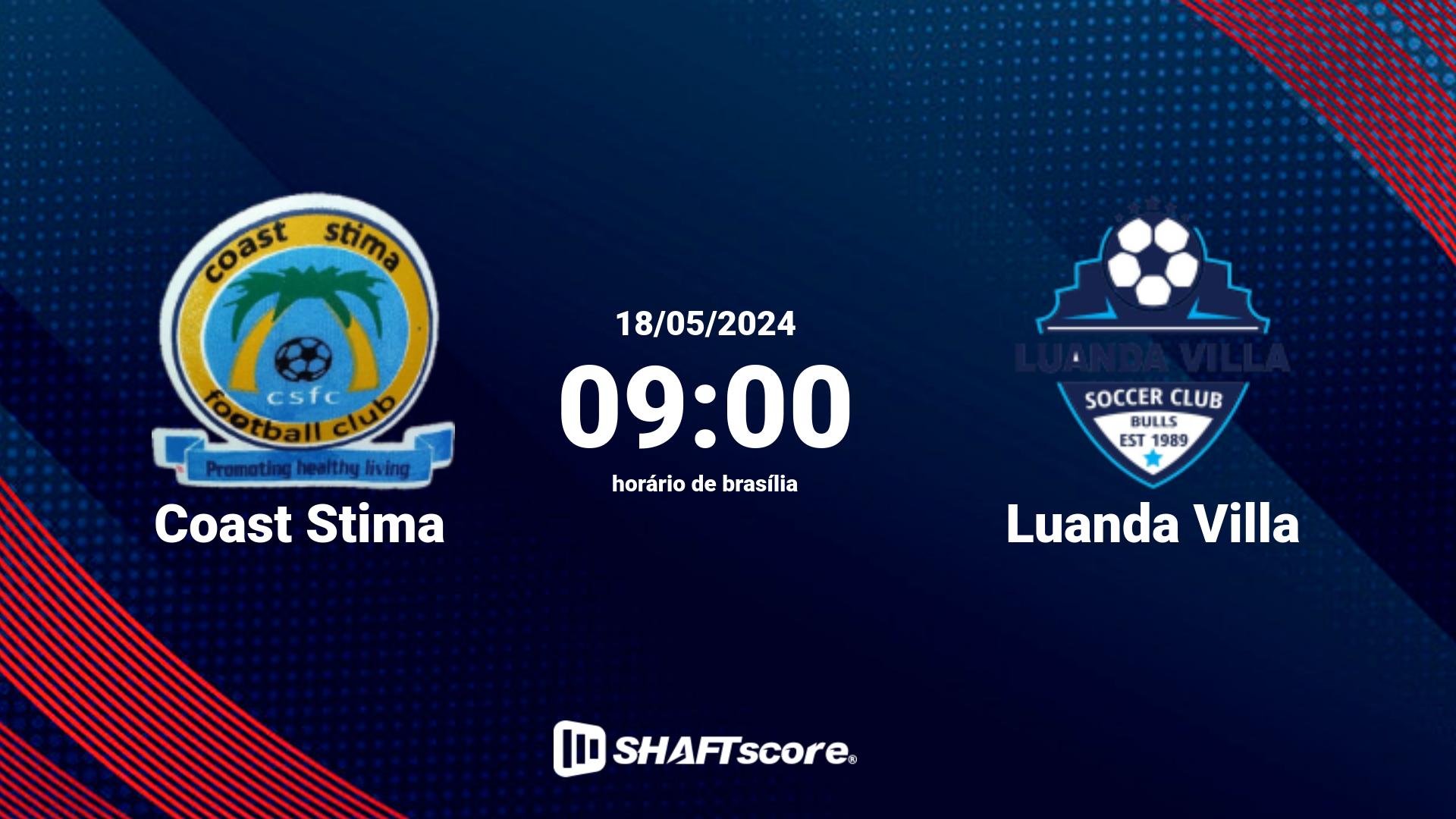 Estatísticas do jogo Coast Stima vs Luanda Villa 18.05 09:00