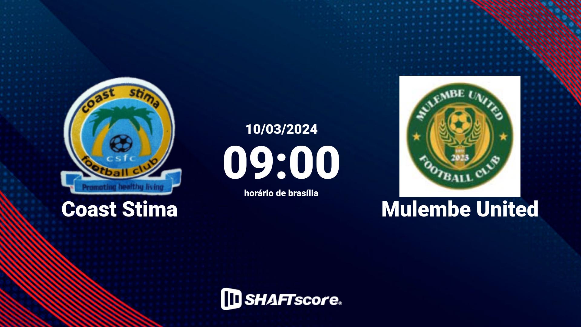 Estatísticas do jogo Coast Stima vs Mulembe United 10.03 09:00