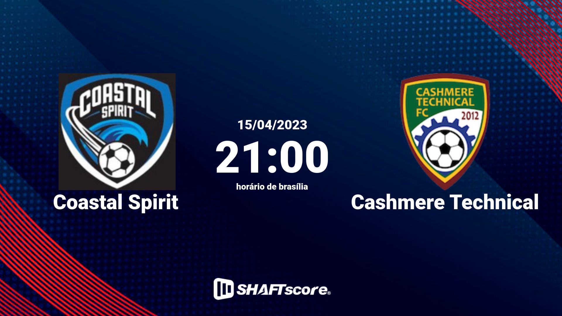 Estatísticas do jogo Coastal Spirit vs Cashmere Technical 15.04 21:00