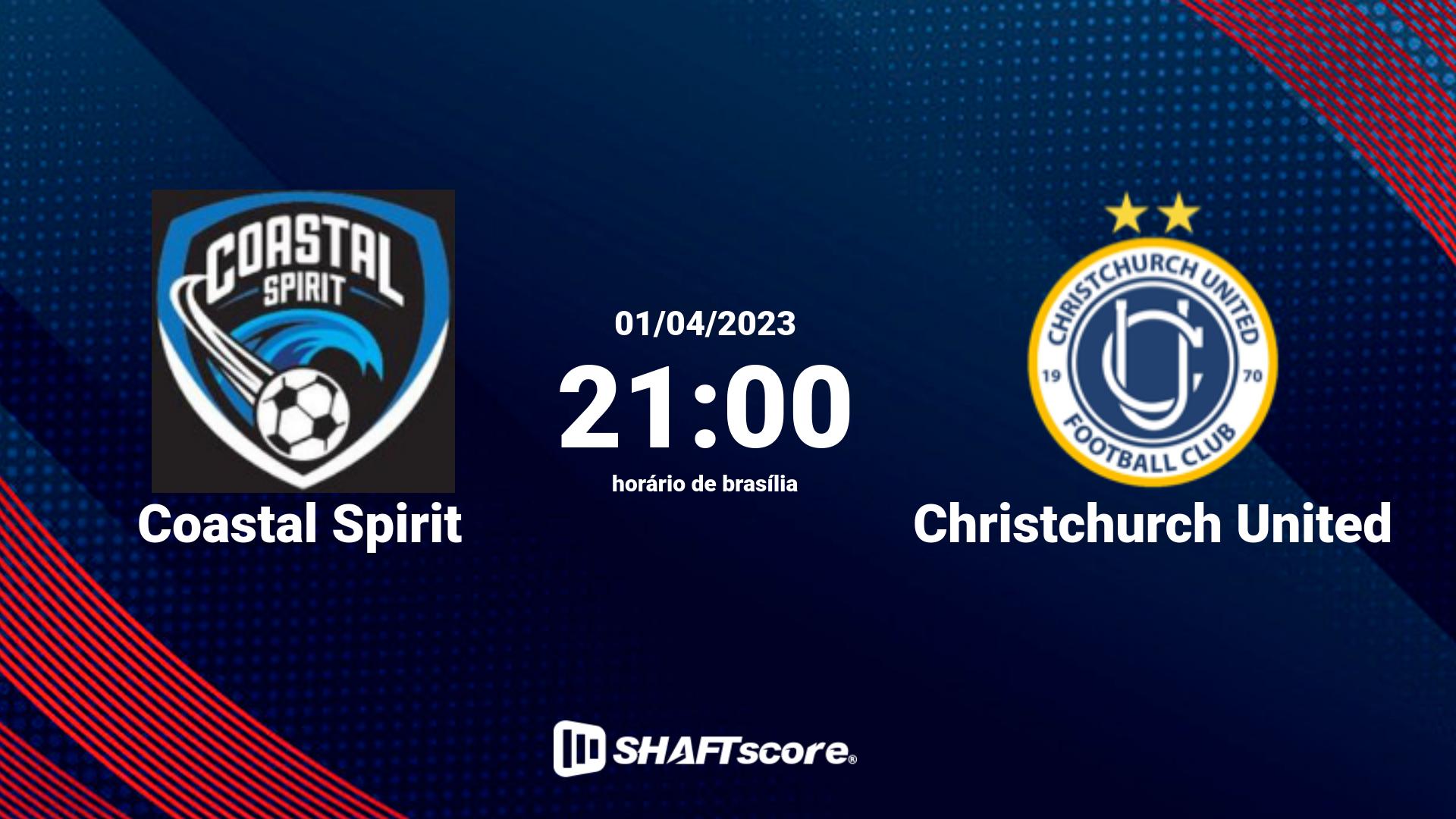 Estatísticas do jogo Coastal Spirit vs Christchurch United 01.04 21:00