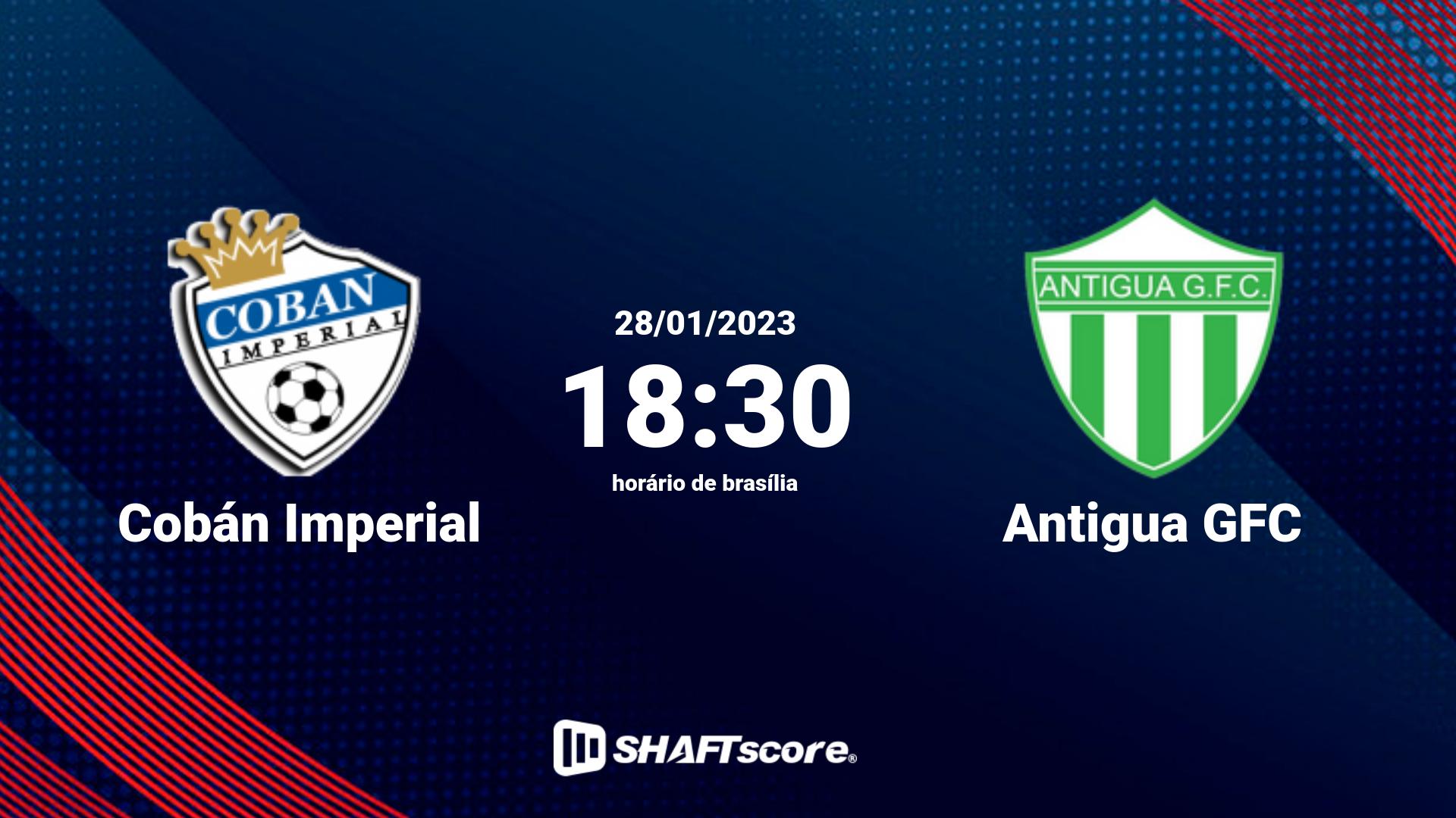 Estatísticas do jogo Cobán Imperial vs Antigua GFC 28.01 18:30