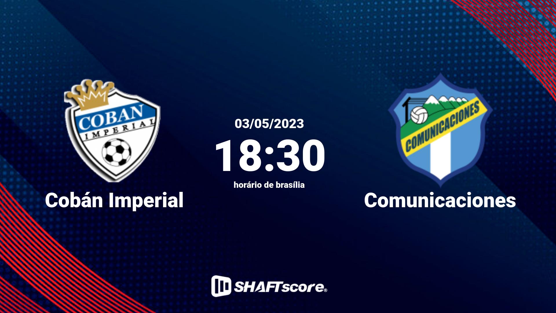 Estatísticas do jogo Cobán Imperial vs Comunicaciones 03.05 18:30