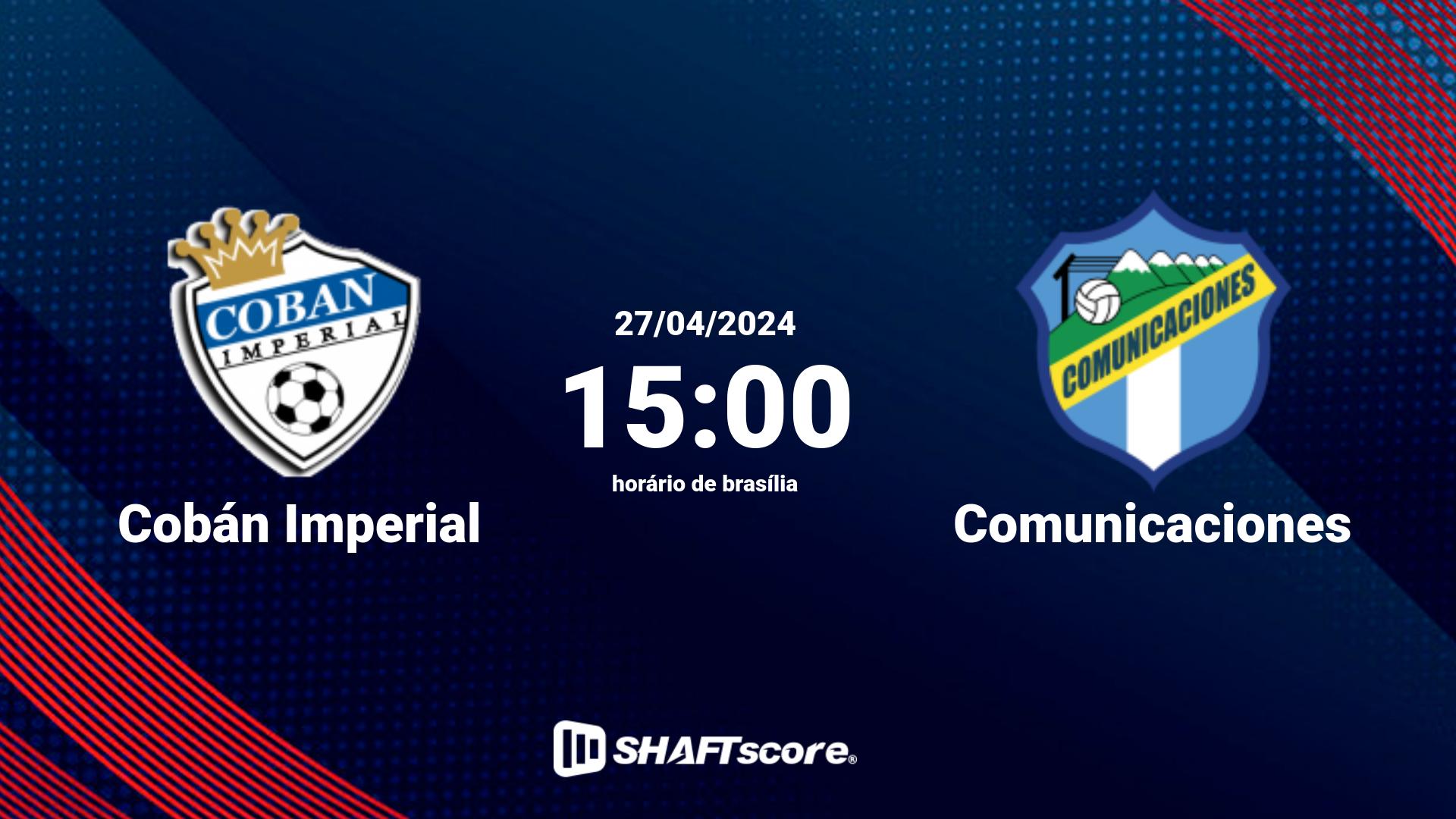 Estatísticas do jogo Cobán Imperial vs Comunicaciones 27.04 15:00