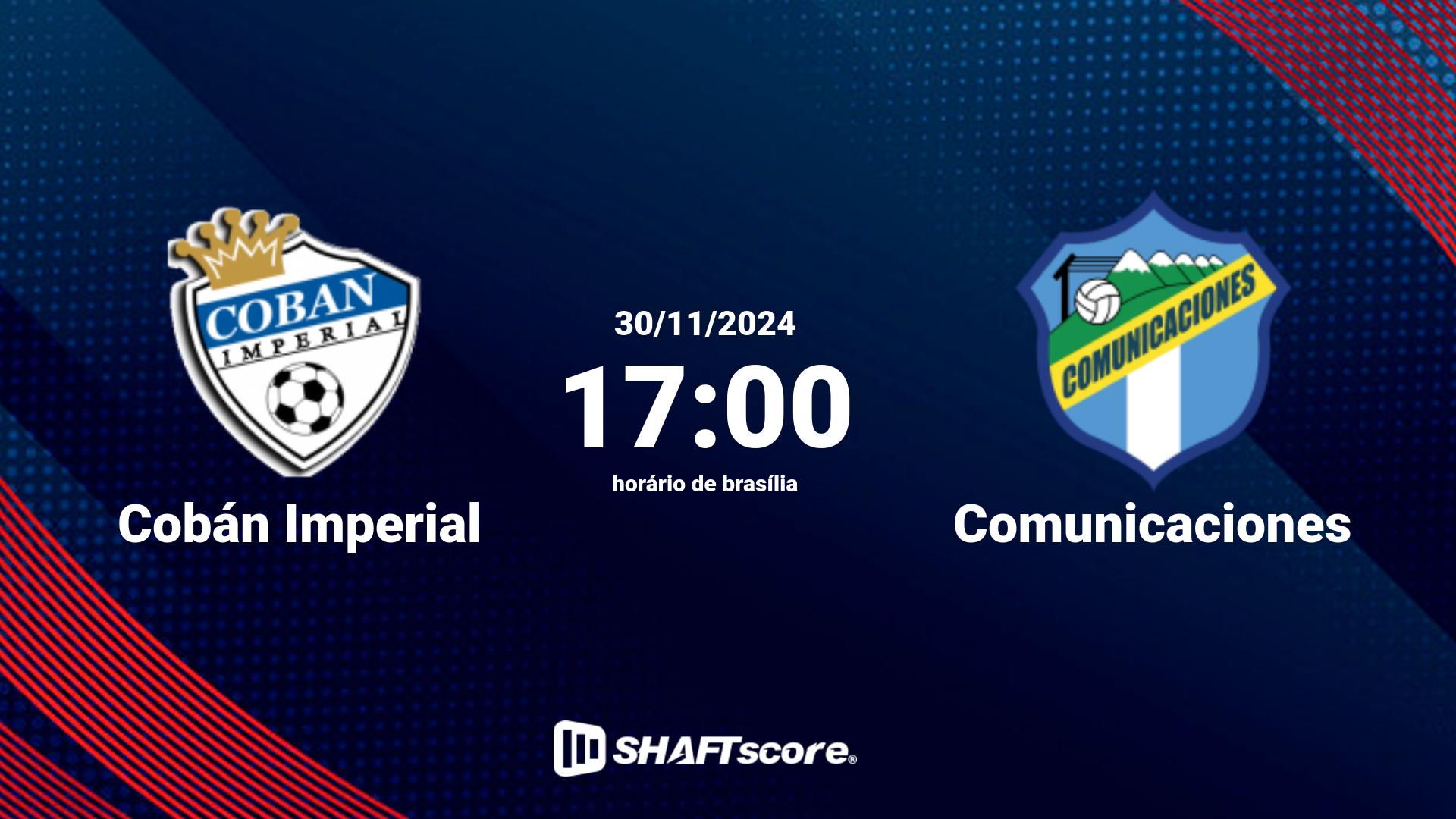 Estatísticas do jogo Cobán Imperial vs Comunicaciones 30.11 17:00