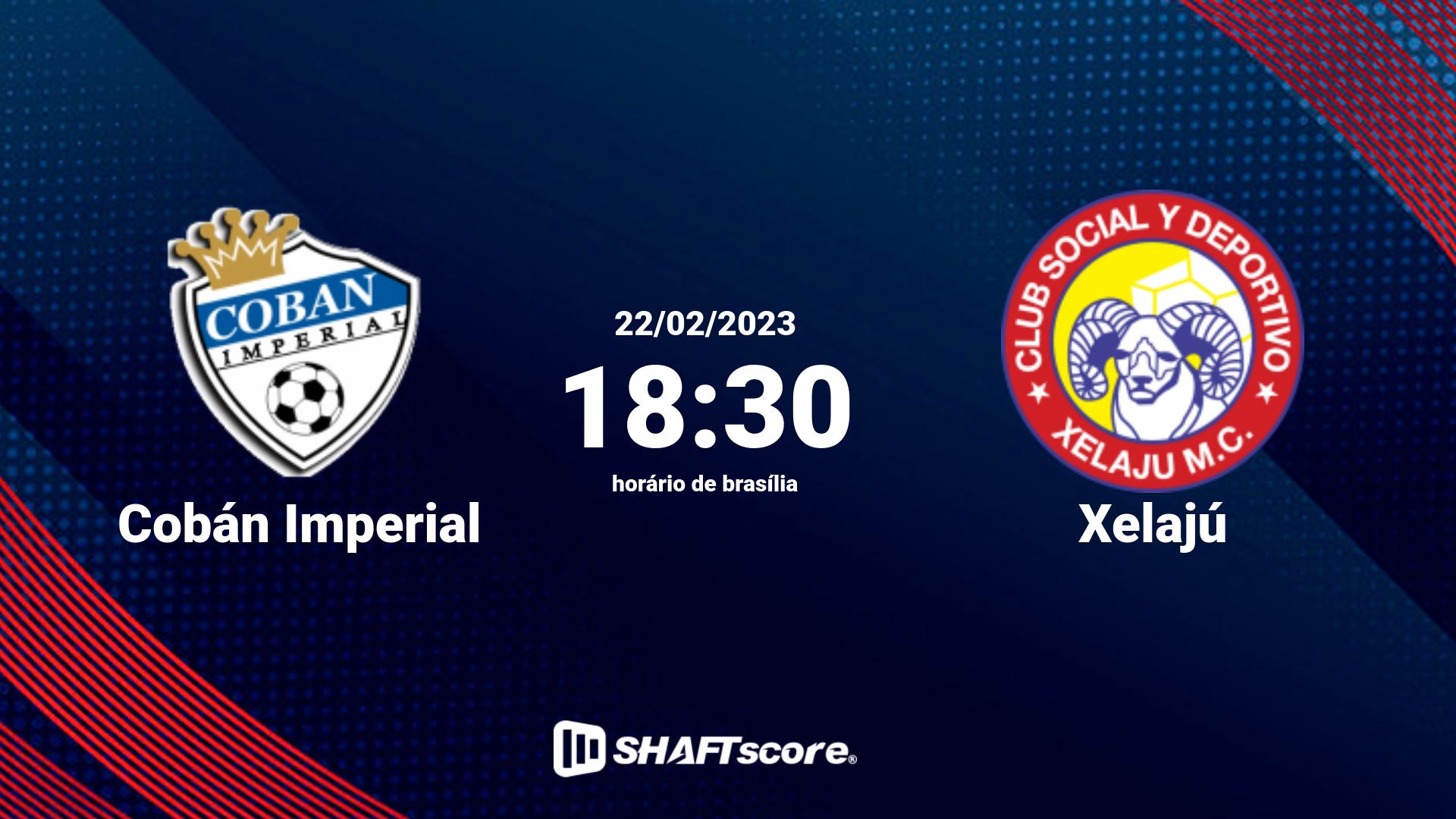 Estatísticas do jogo Cobán Imperial vs Xelajú 22.02 18:30