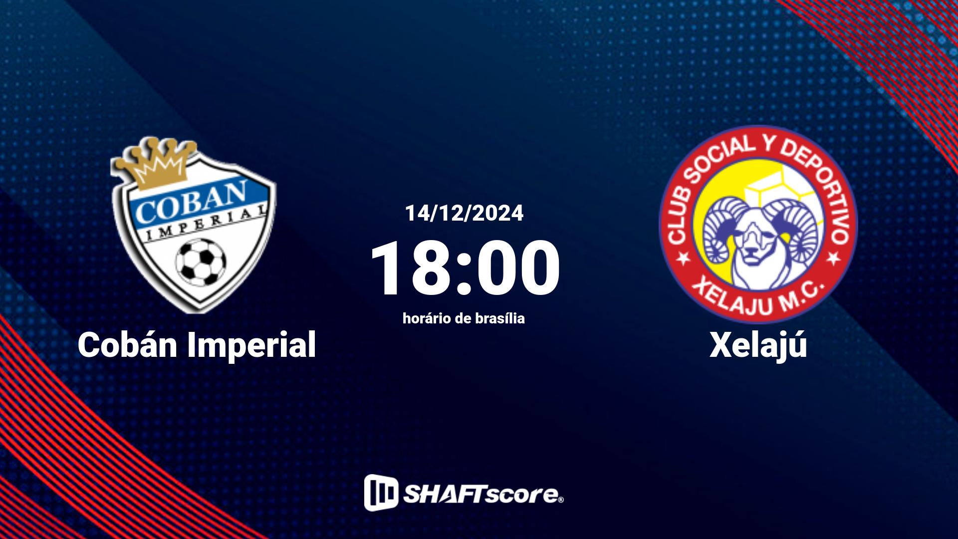 Estatísticas do jogo Cobán Imperial vs Xelajú 14.12 18:00