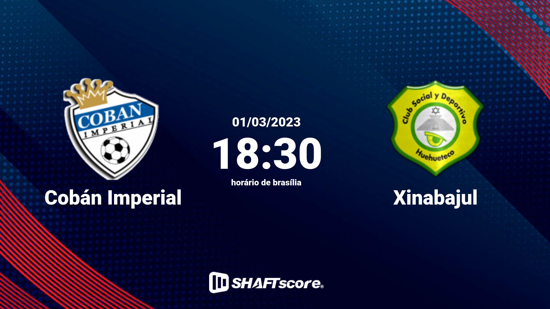 Estatísticas do jogo Cobán Imperial vs Xinabajul 01.03 18:30