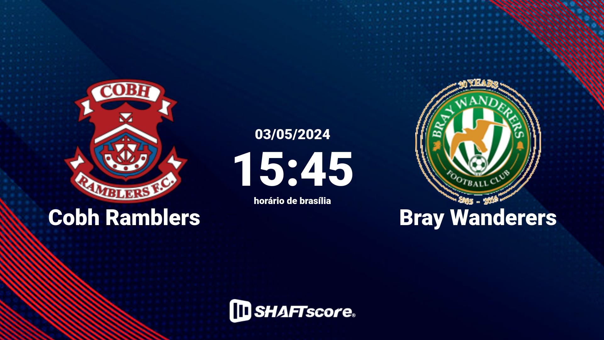 Estatísticas do jogo Cobh Ramblers vs Bray Wanderers 03.05 15:45