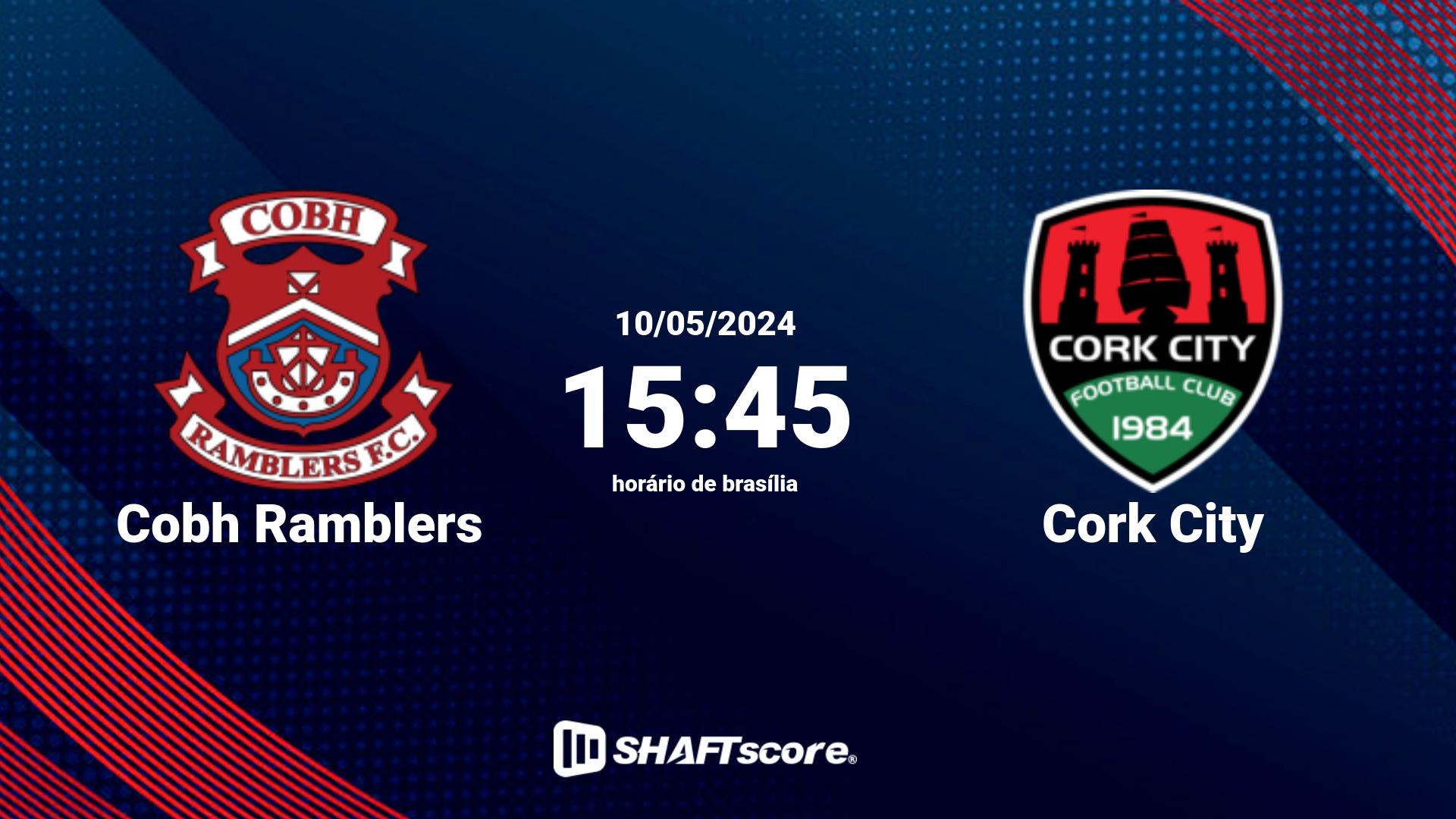 Estatísticas do jogo Cobh Ramblers vs Cork City 10.05 15:45