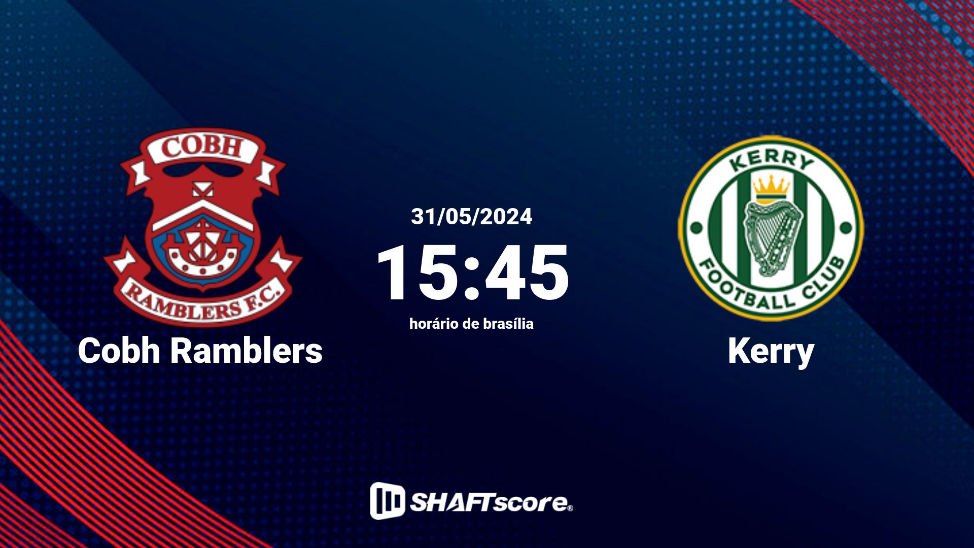 Estatísticas do jogo Cobh Ramblers vs Kerry 31.05 15:45