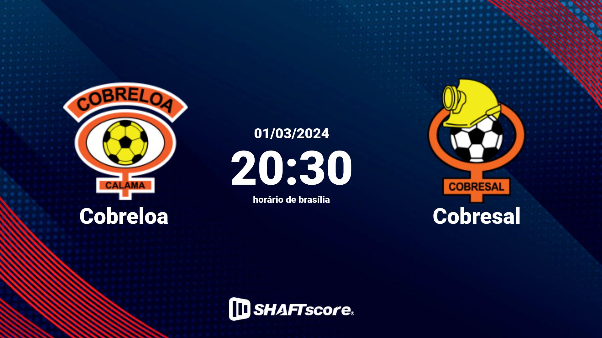 Estatísticas do jogo Cobreloa vs Cobresal 01.03 20:30