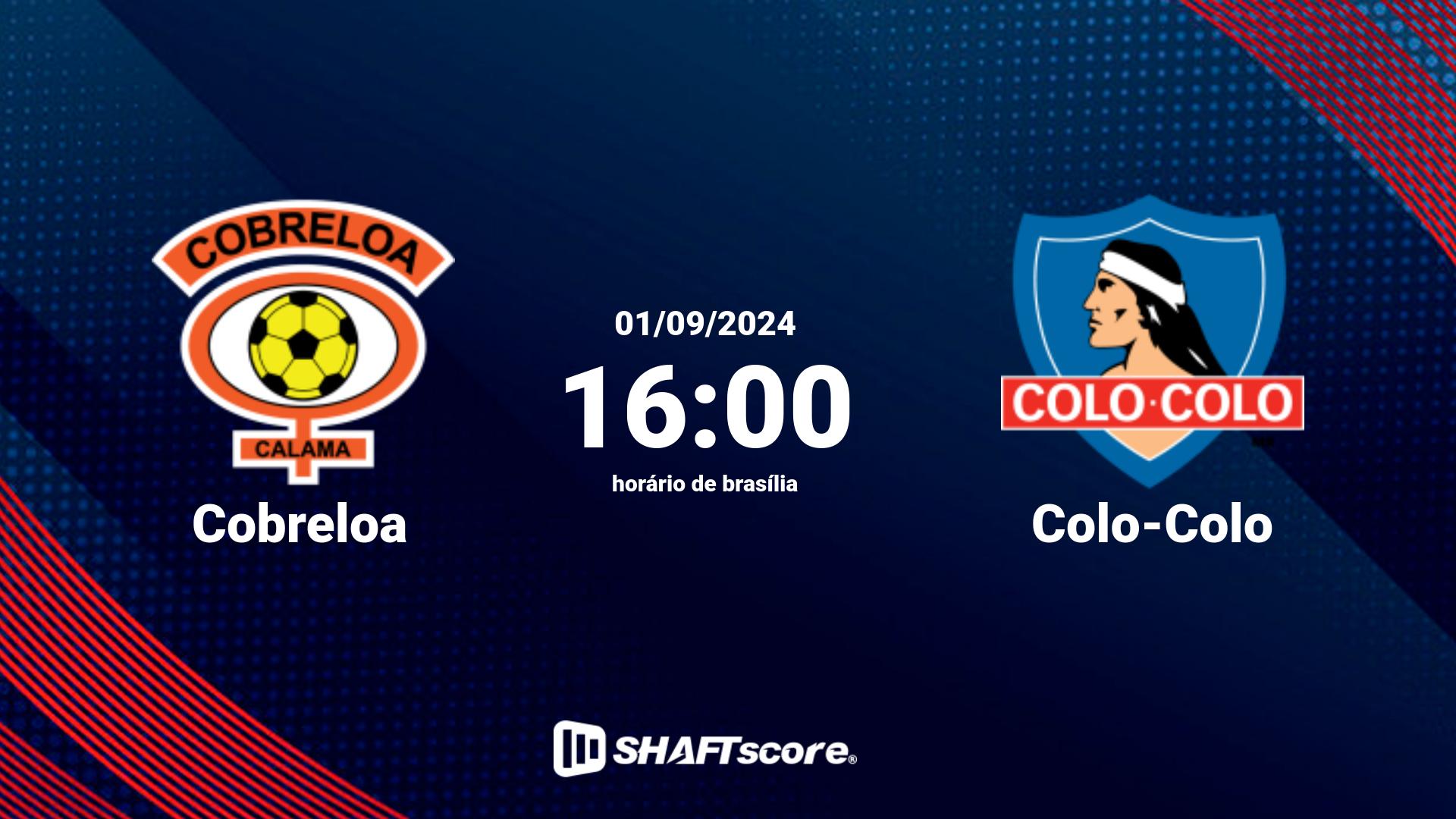 Estatísticas do jogo Cobreloa vs Colo-Colo 01.09 16:00