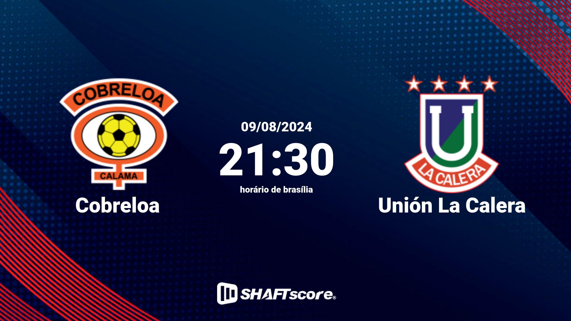 Estatísticas do jogo Cobreloa vs Unión La Calera 09.08 21:30