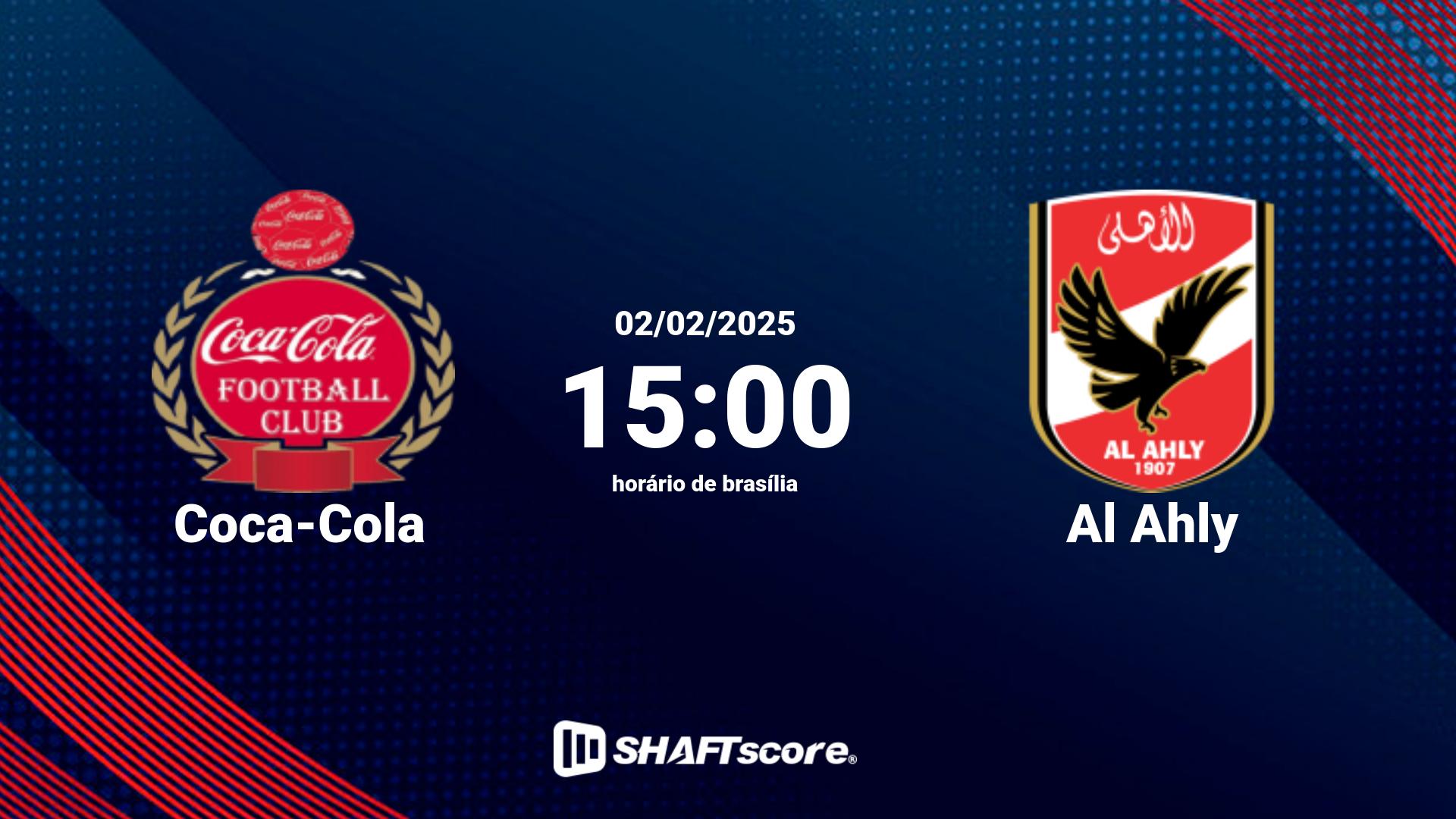 Estatísticas do jogo Coca-Cola vs Al Ahly 02.02 15:00