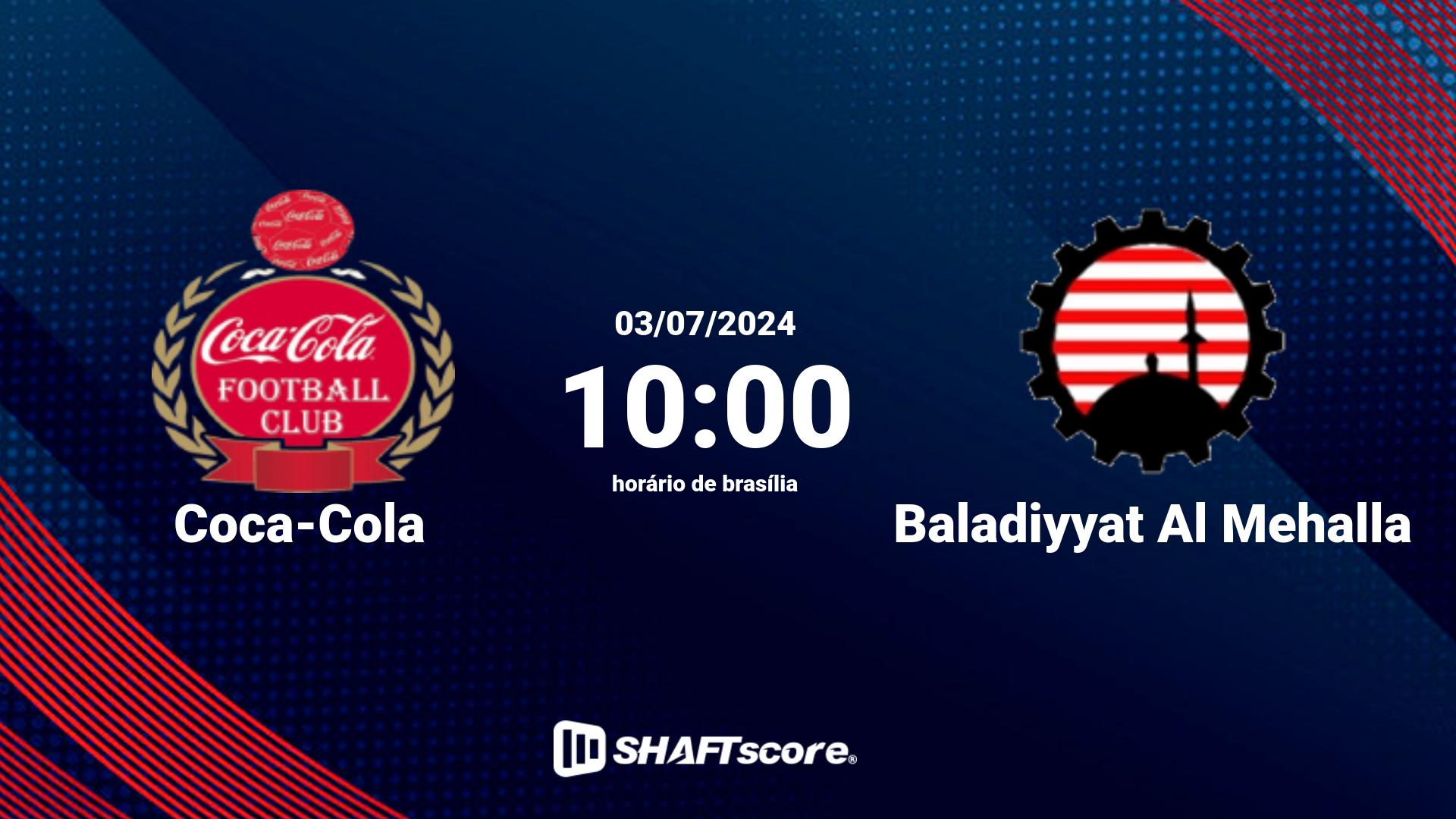 Estatísticas do jogo Coca-Cola vs Baladiyyat Al Mehalla 03.07 10:00