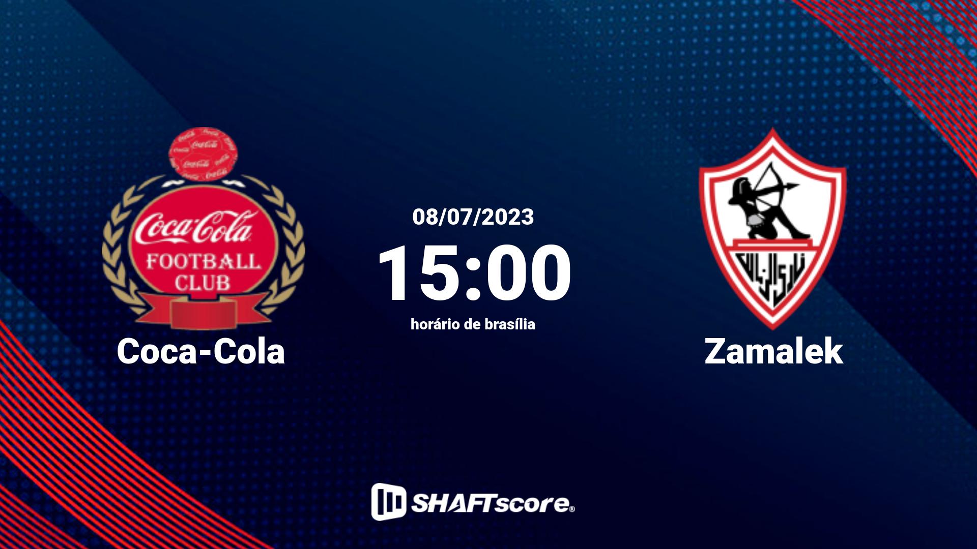 Estatísticas do jogo Coca-Cola vs Zamalek 08.07 15:00