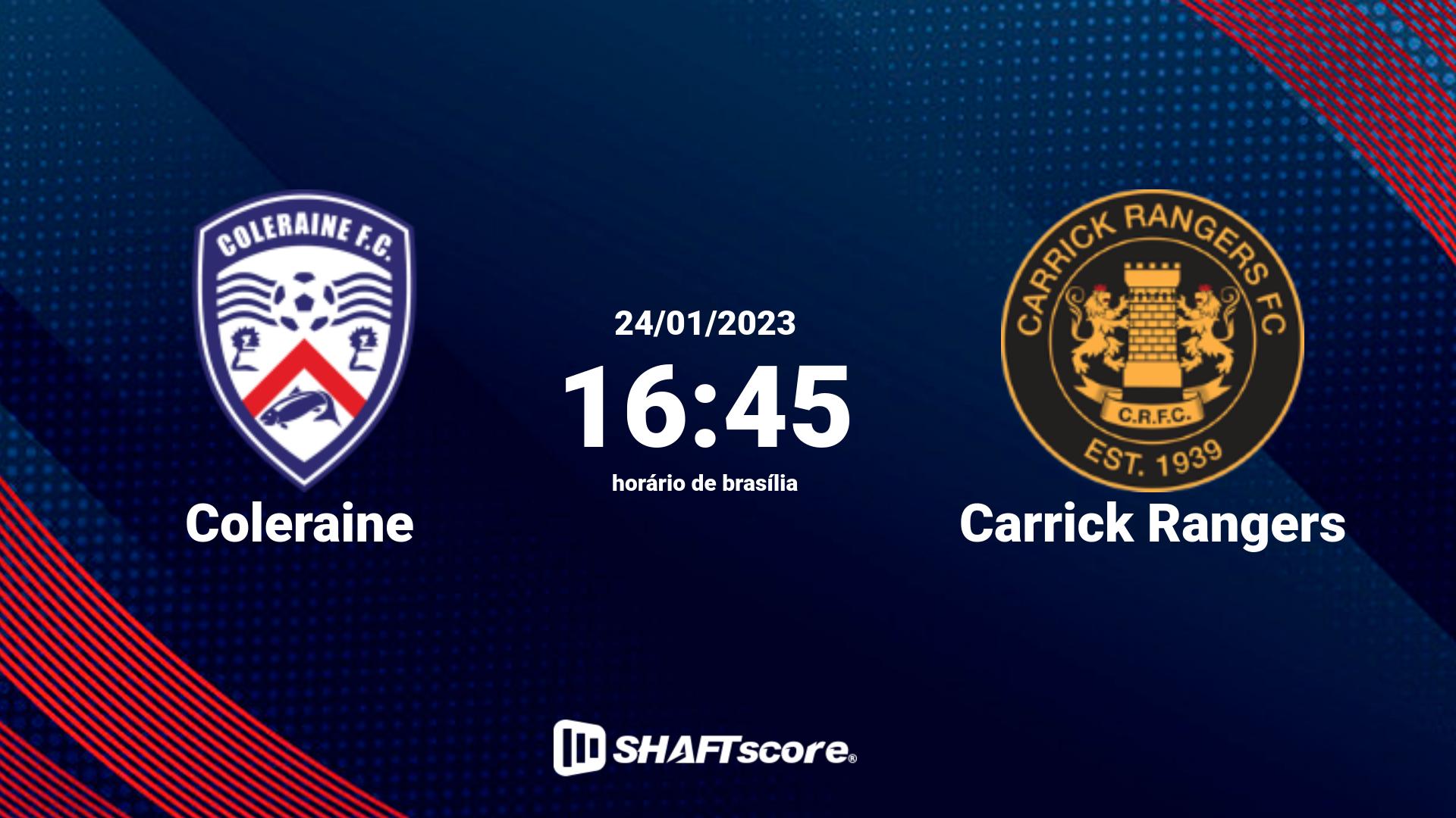 Estatísticas do jogo Coleraine vs Carrick Rangers 24.01 16:45