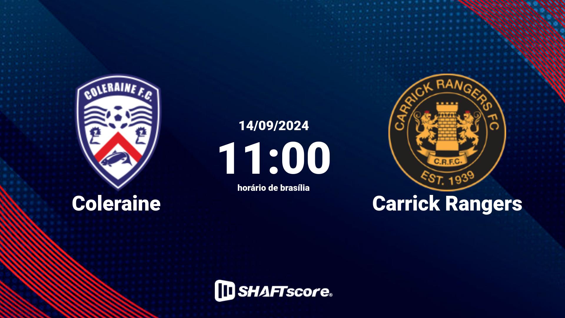 Estatísticas do jogo Coleraine vs Carrick Rangers 14.09 11:00