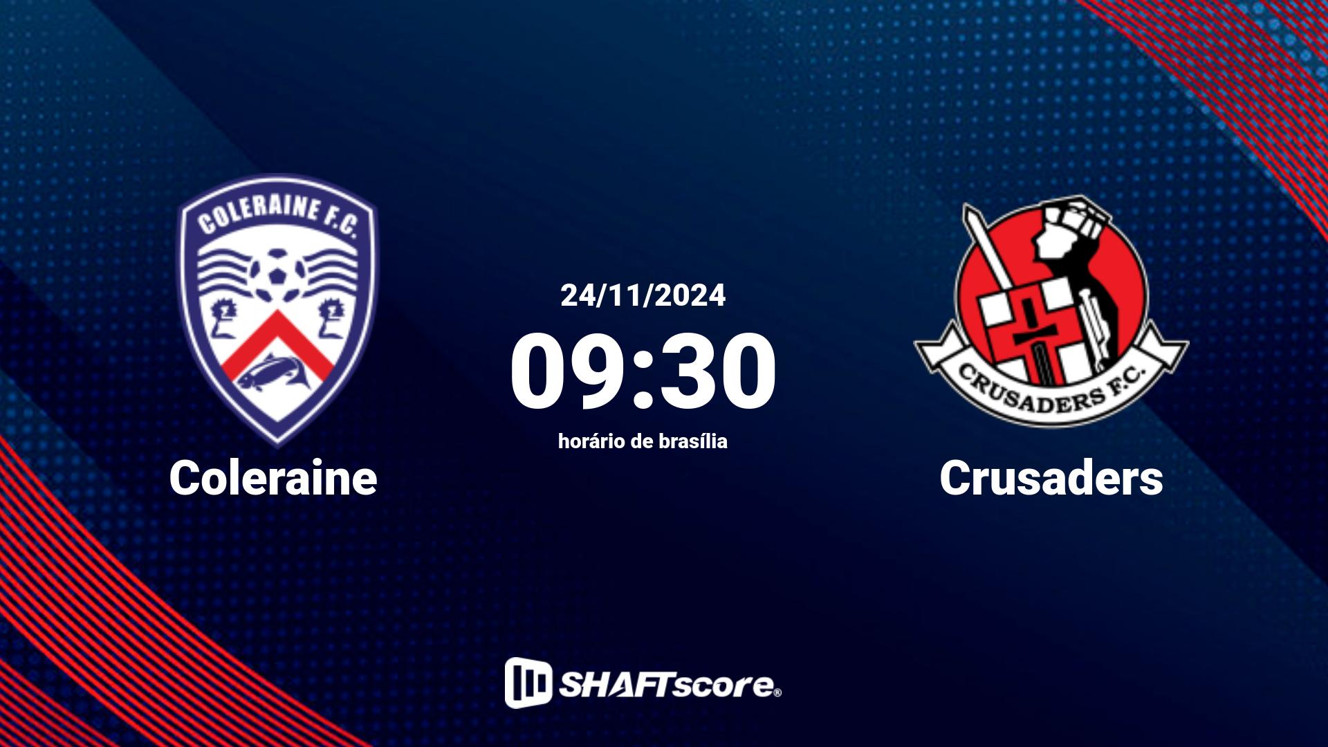 Estatísticas do jogo Coleraine vs Crusaders 24.11 09:30