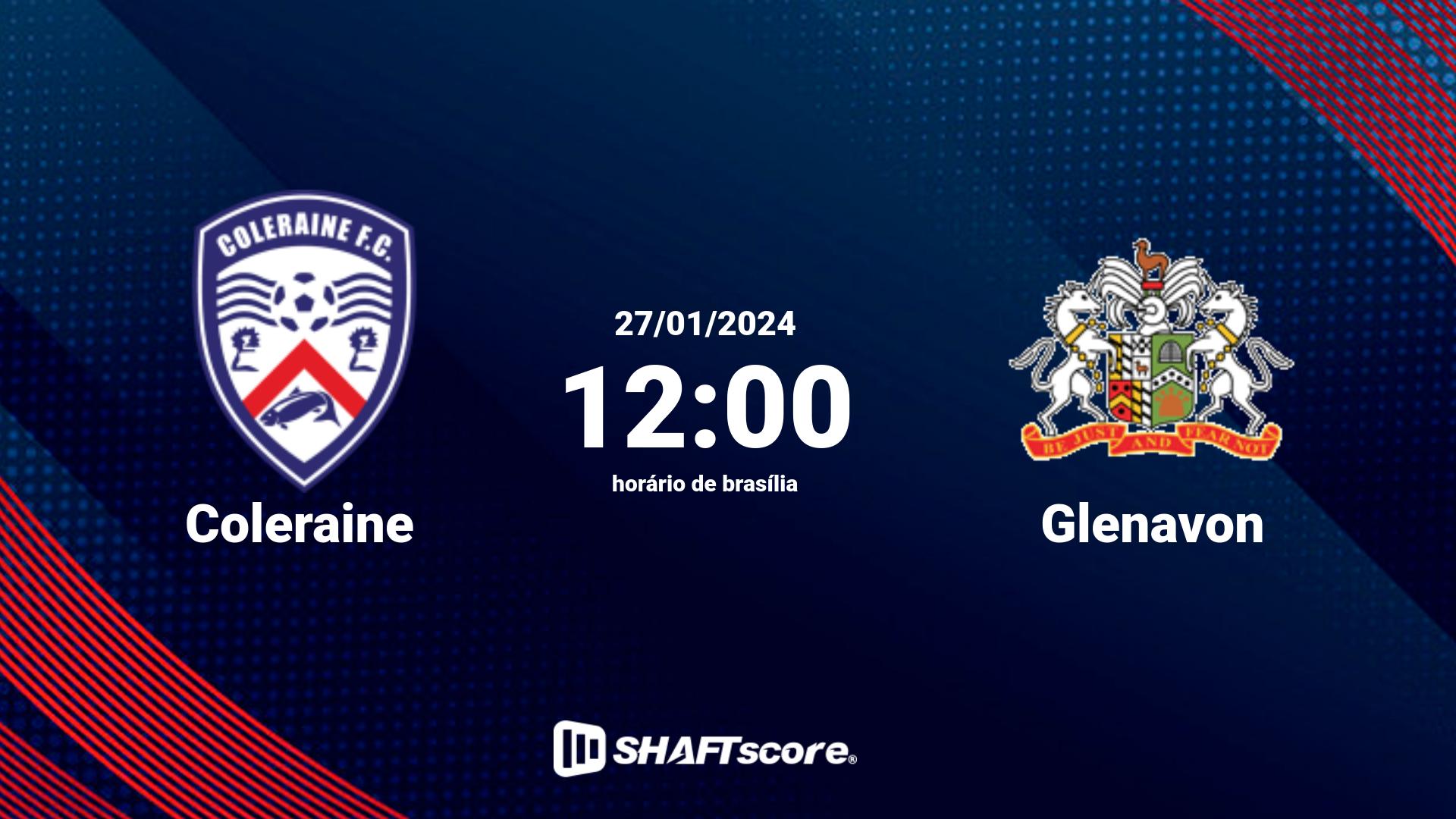 Estatísticas do jogo Coleraine vs Glenavon 27.01 12:00