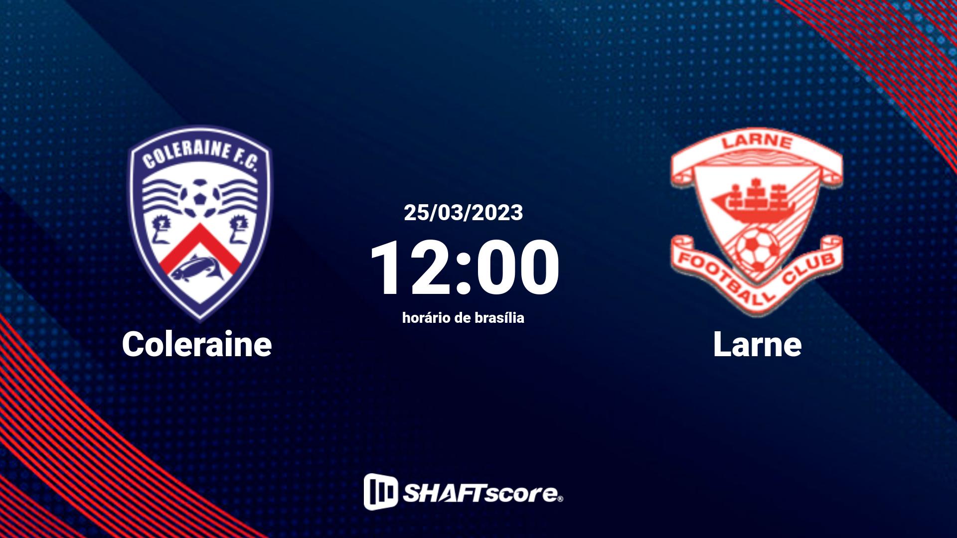 Estatísticas do jogo Coleraine vs Larne 25.03 12:00