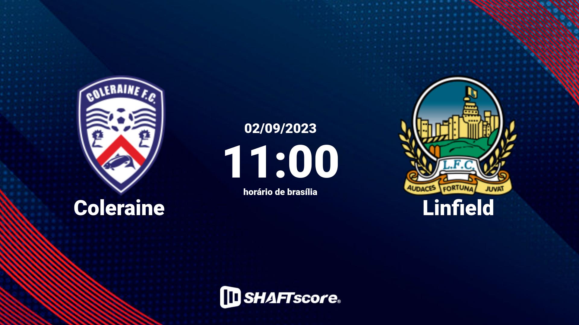 Estatísticas do jogo Coleraine vs Linfield 02.09 11:00