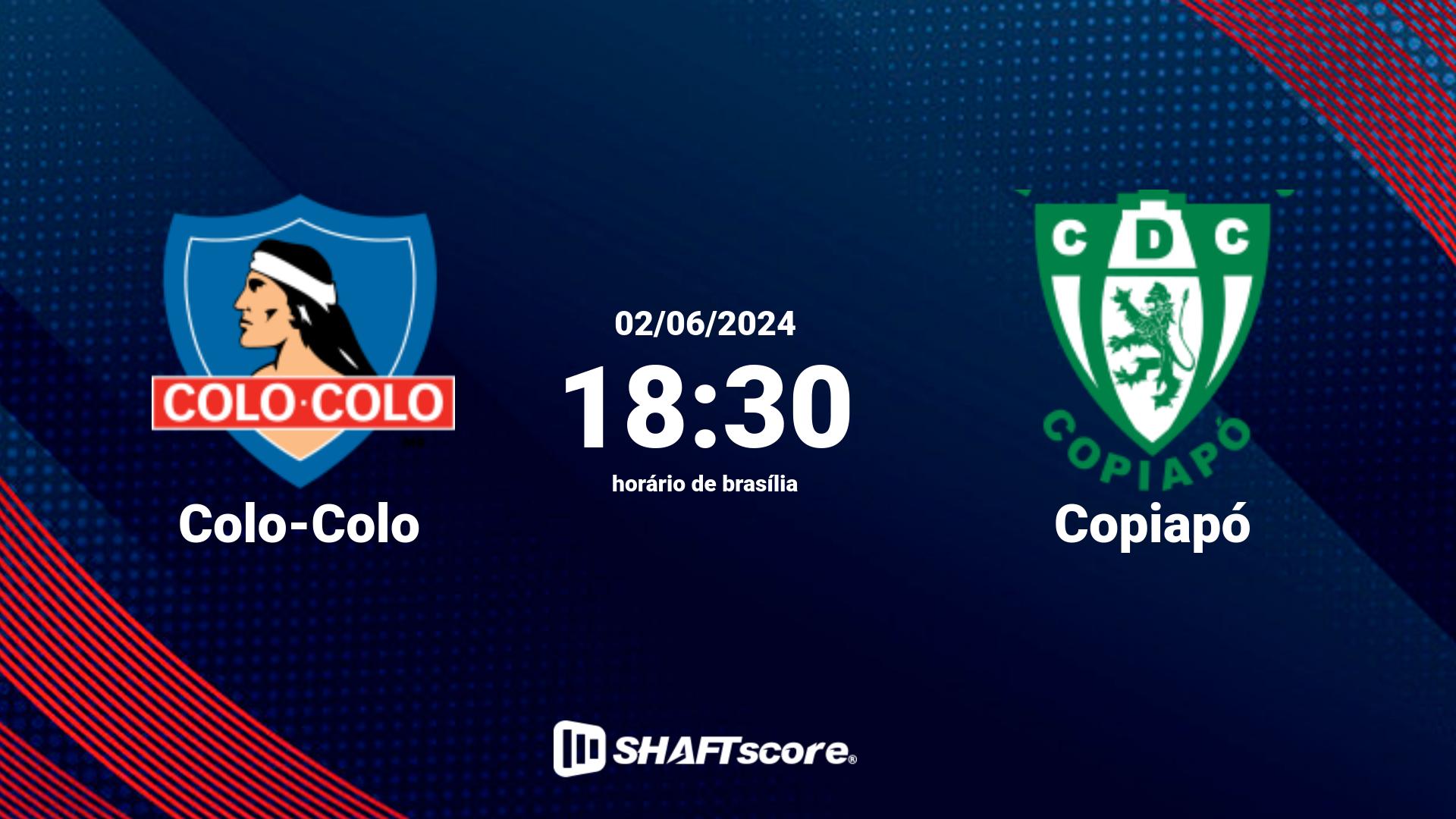 Estatísticas do jogo Colo-Colo vs Copiapó 02.06 18:30