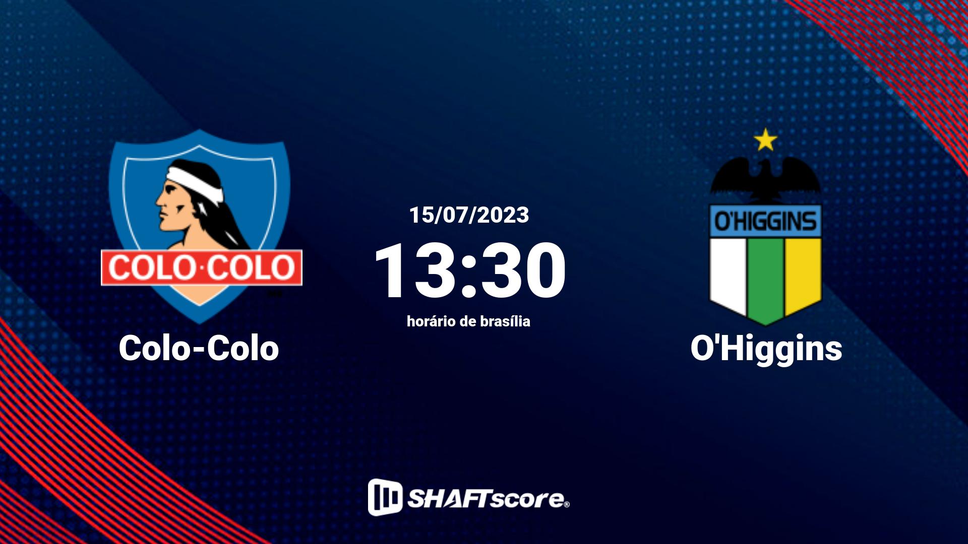 Estatísticas do jogo Colo-Colo vs O'Higgins 15.07 13:30