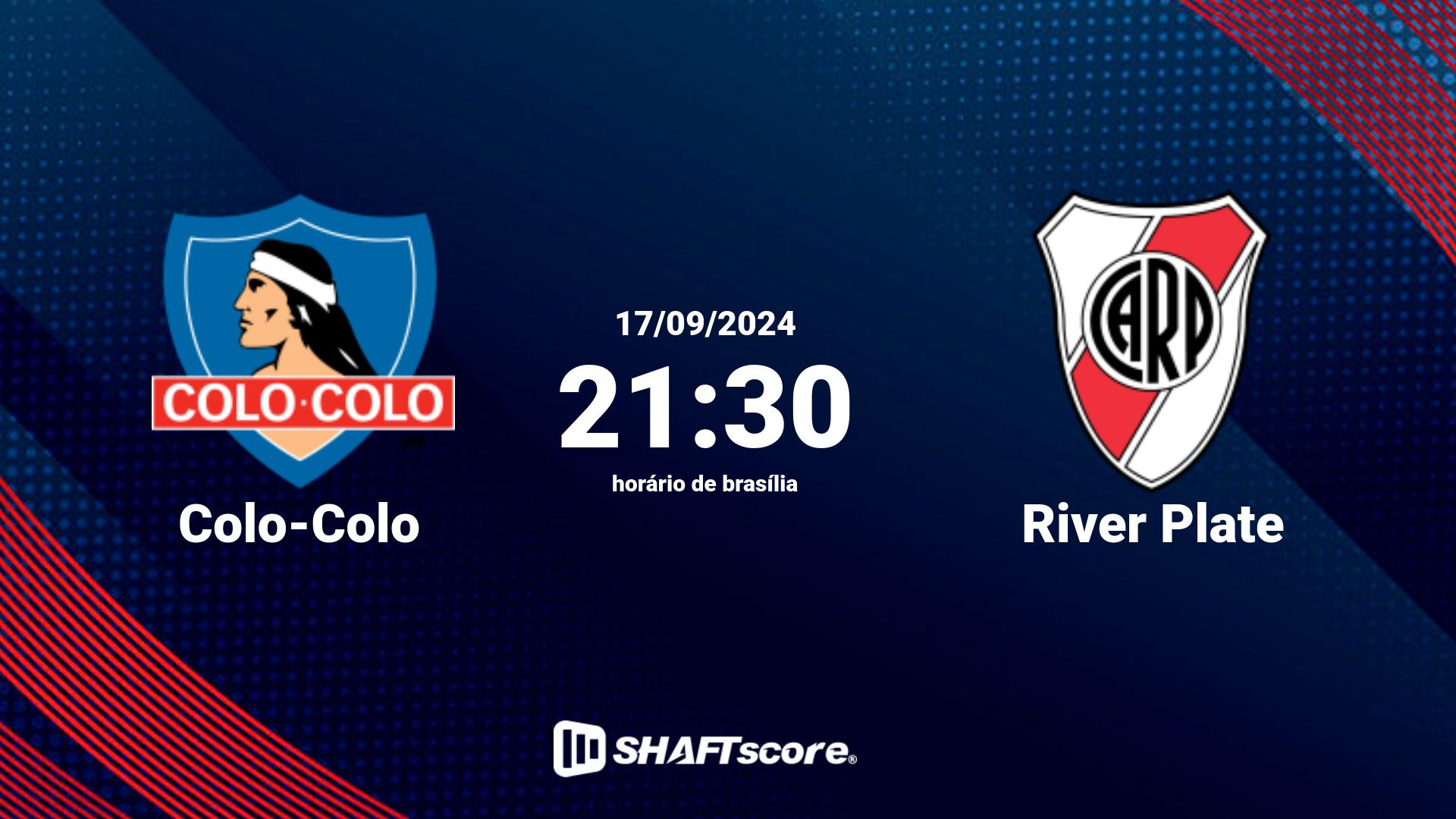 Estatísticas do jogo Colo-Colo vs River Plate 17.09 21:30