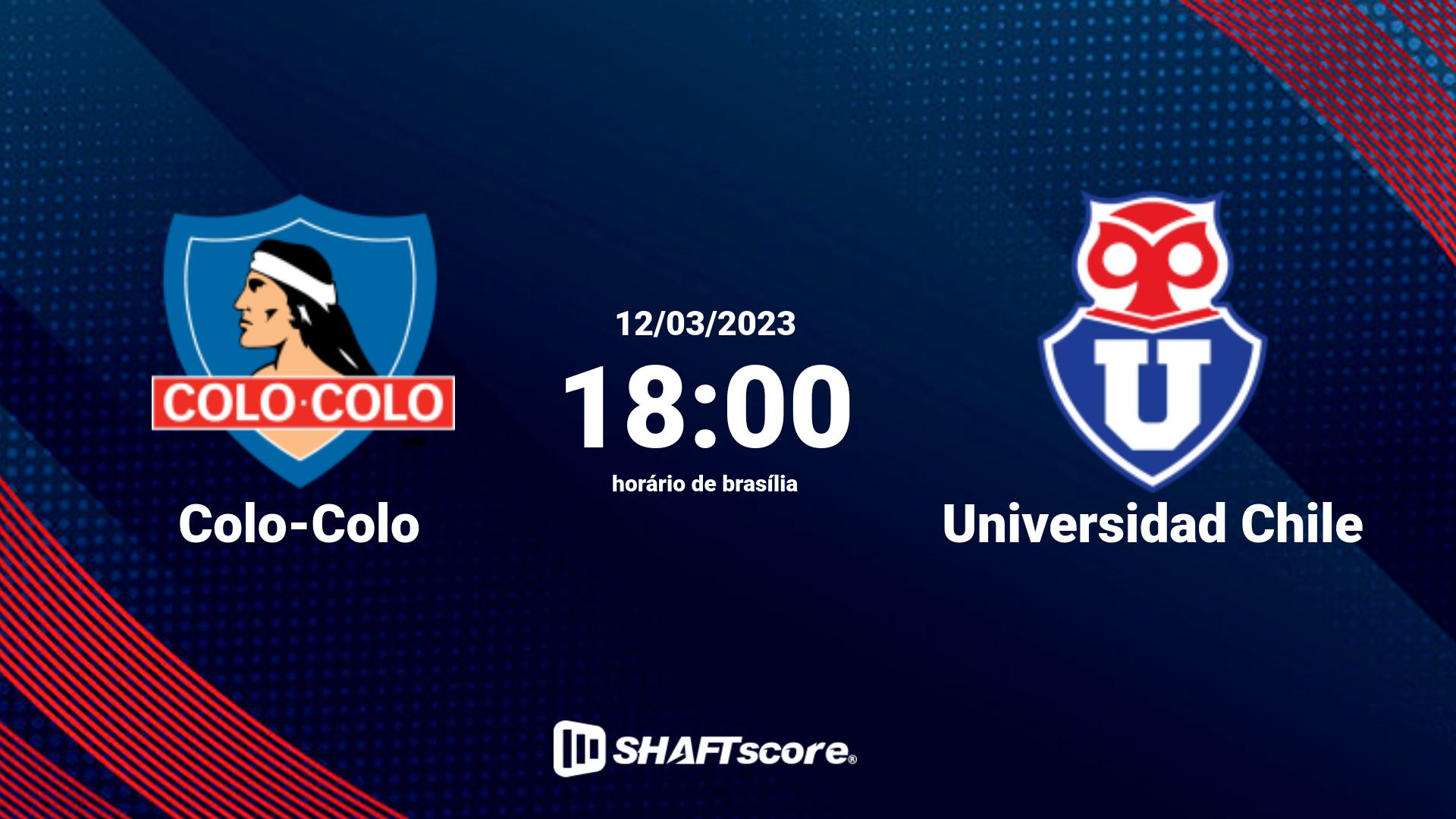 Estatísticas do jogo Colo-Colo vs Universidad Chile 12.03 18:00