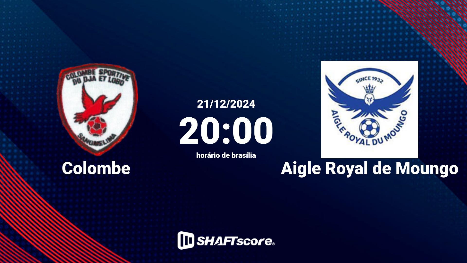 Estatísticas do jogo Colombe vs Aigle Royal de Moungo 21.12 20:00