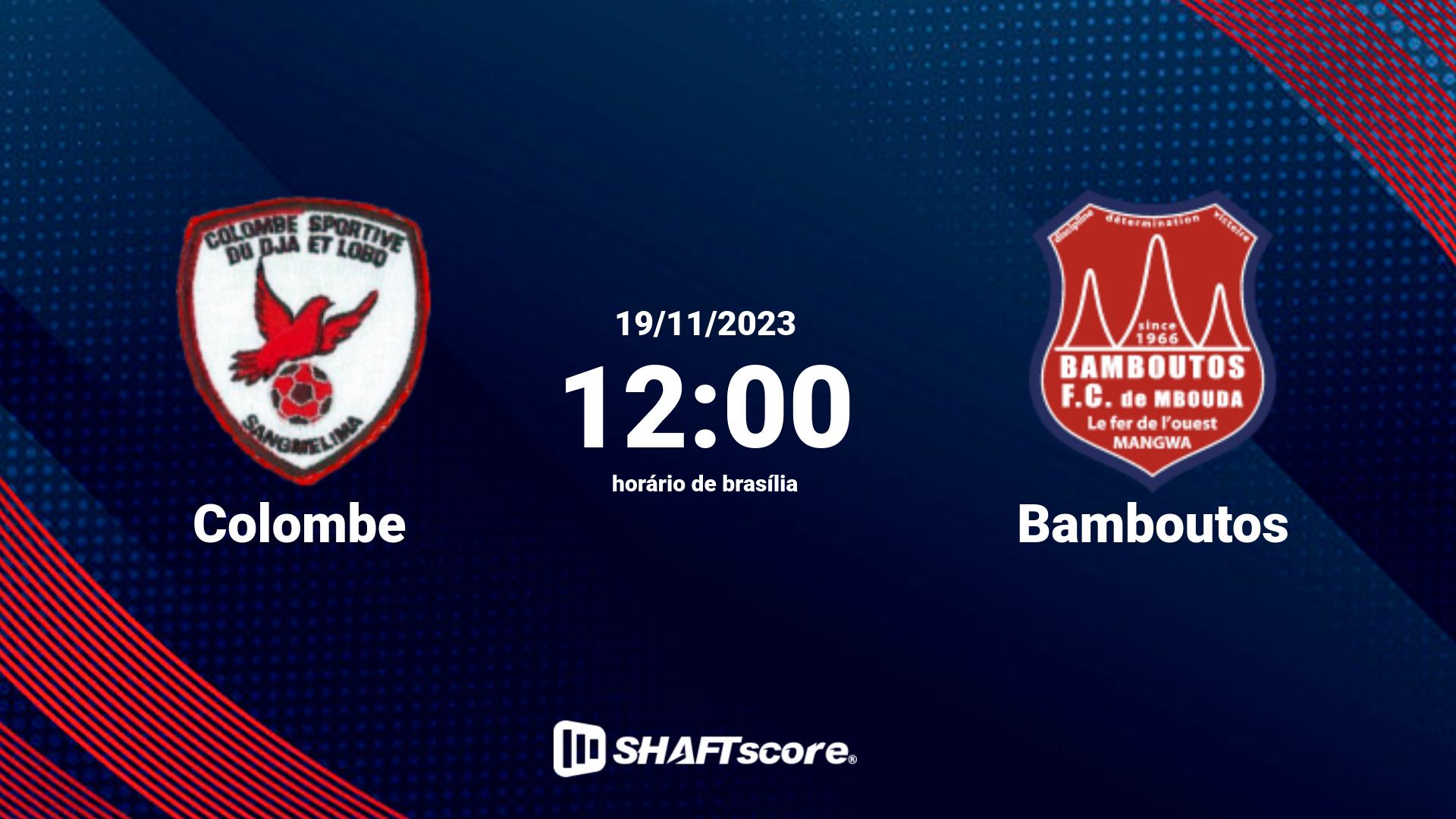 Estatísticas do jogo Colombe vs Bamboutos 19.11 12:00